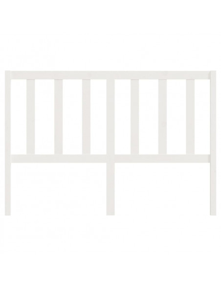 Testiera per Letto Bianca 146x4x100 cm Legno Massello di Pino