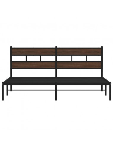 Giroletto senza Materasso con Testiera Rovere Marrone 180x200cm