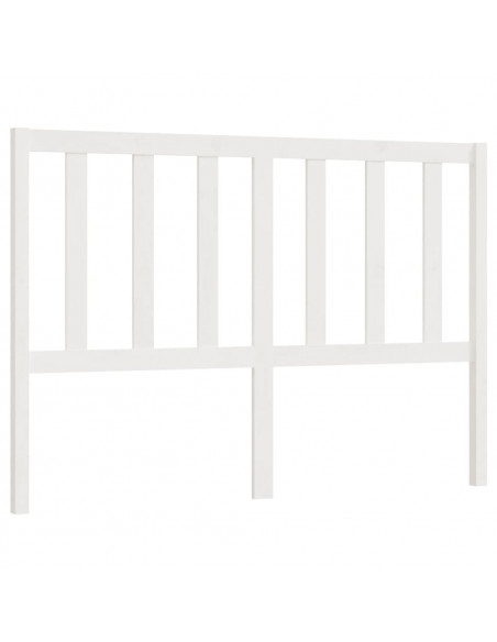 Testiera per Letto Bianca 166x4x100cm in Legno Massello di Pino