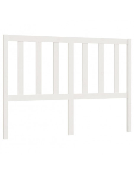 Testiera per Letto Bianca 166x4x100cm in Legno Massello di Pino