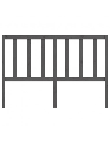 Testiera per Letto Grigia 166x4x100cm in Legno Massello di Pino