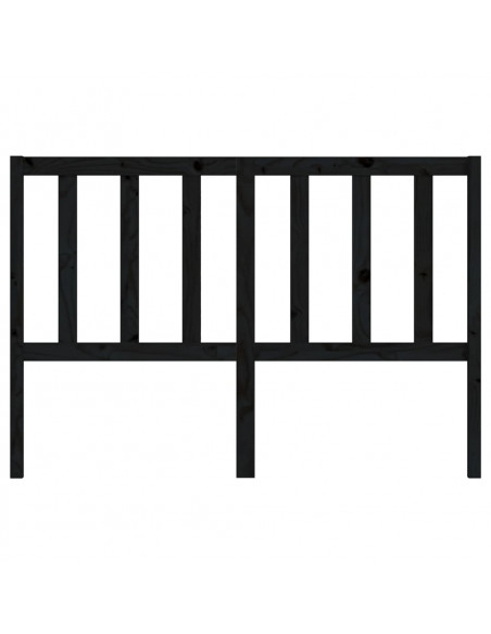 Testiera per Letto Nera 166x4x100 cm in Legno Massello di Pino