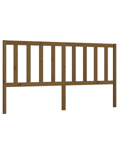 Testiera per Letto Miele 186x4x100 cm in Legno Massello di Pino