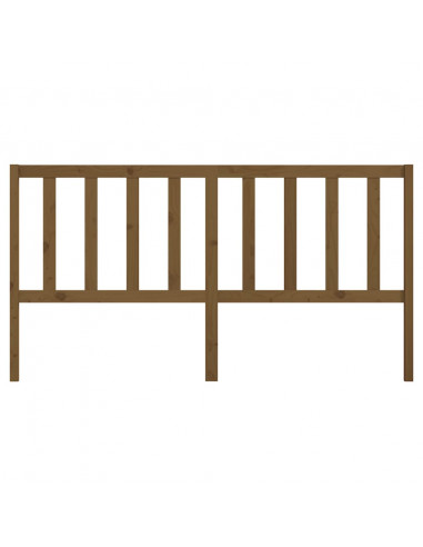 Testiera per Letto Miele 186x4x100 cm in Legno Massello di Pino