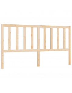 Testiera per Letto 206x4x100 cm in Legno Massello di Pino 2