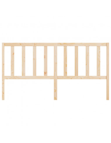 Testiera per Letto 206x4x100 cm in Legno Massello di Pino