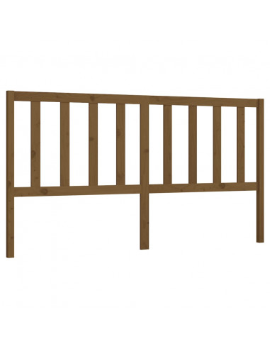 Testiera per Letto Miele 206x4x100 cm in Legno Massello di Pino