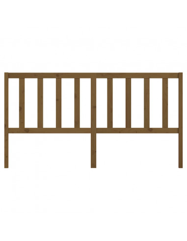 Testiera per Letto Miele 206x4x100 cm in Legno Massello di Pino