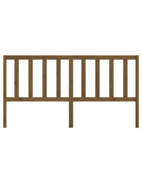 Testiera per Letto Miele 206x4x100 cm in Legno Massello di Pino