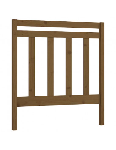 Testiera per Letto Miele 106x4x100 cm in Legno Massello di Pino