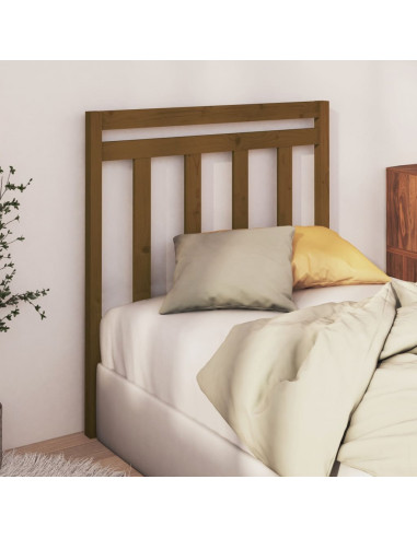 Testiera per Letto Miele 106x4x100 cm in Legno Massello di Pino