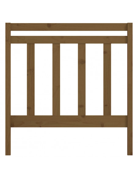 Testiera per Letto Miele 106x4x100 cm in Legno Massello di Pino