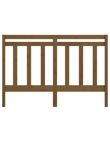 Testiera per Letto Miele 126x4x100 cm in Legno Massello di Pino