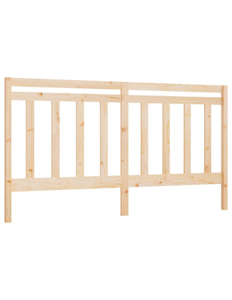 Testiera per Letto 206x4x100 cm in Legno Massello di Pino