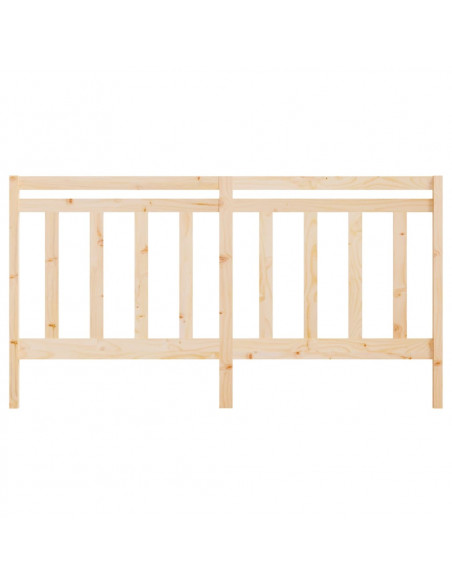 Testiera per Letto 206x4x100 cm in Legno Massello di Pino
