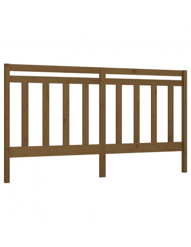 Testiera per Letto Miele 206x4x100 cm in Legno Massello di Pino