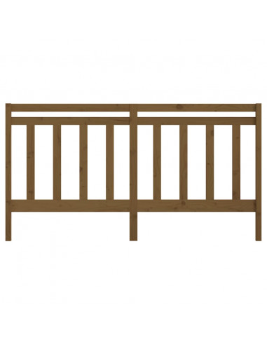 Testiera per Letto Miele 206x4x100 cm in Legno Massello di Pino