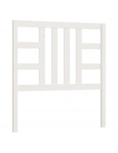 Testiera per Letto Bianca 81x4x100 cm in Legno Massello di Pino 2