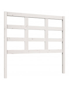 Testiera per Letto Bianca 105,5x4x100 cm Legno Massello di Pino 2