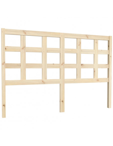 Testiera per Letto 145,5x4x100 cm in Legno Massello di Pino