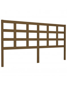 Testiera per Letto Miele 185,5x4x100 cm Legno Massello di Pino 2