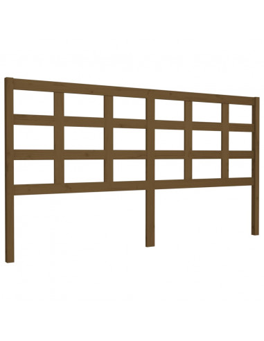 Testiera per Letto Miele 185,5x4x100 cm Legno Massello di Pino