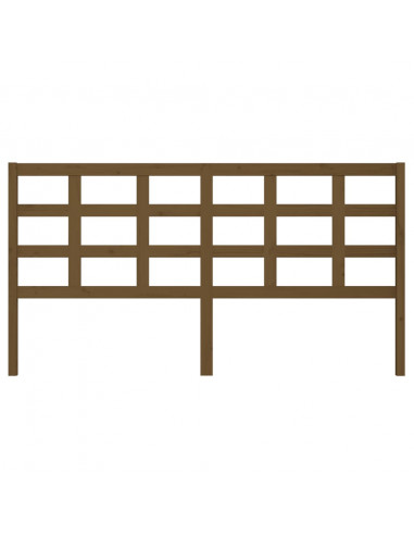 Testiera per Letto Miele 185,5x4x100 cm Legno Massello di Pino