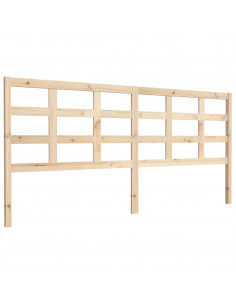 Testiera per Letto 205,5x4x100 cm in Legno Massello di Pino 2