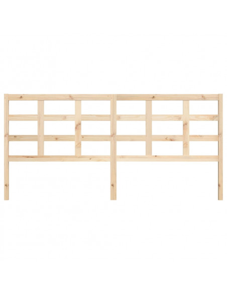 Testiera per Letto 205,5x4x100 cm in Legno Massello di Pino