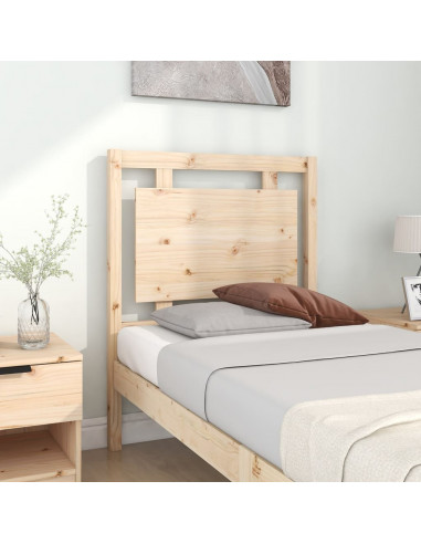 Testiera per Letto 80,5x4x100 cm in Legno Massello di Pino