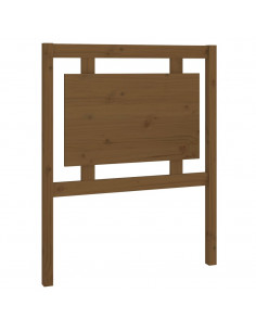 Testiera per Letto Miele 80,5x4x100 cm Legno Massello di Pino 2