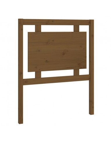 Testiera per Letto Miele 80,5x4x100 cm Legno Massello di Pino