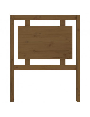 Testiera per Letto Miele 80,5x4x100 cm Legno Massello di Pino