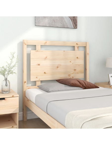 Testiera per Letto 95,5x4x100 cm in Legno Massello di Pino