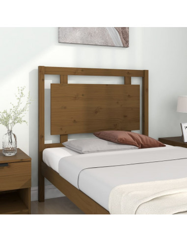Testiera per Letto Marrone Miele 95,5x4x100 cm in Pino Massello