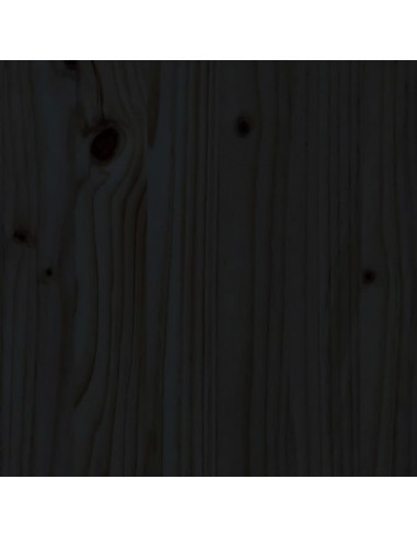 Testiera per Letto Nera 95,5x4x100 cm Legno Massello di Pino