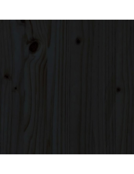 Testiera per Letto Nera 95,5x4x100 cm Legno Massello di Pino
