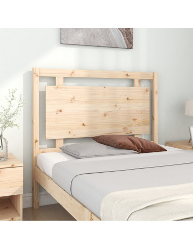 Testiera per Letto 105,5x4x100 cm in Legno Massello di Pino