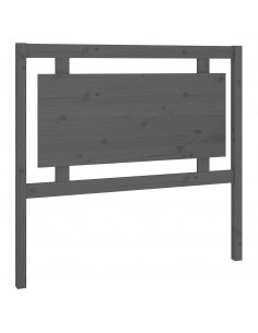 Testiera Letto Grigia 105,5x4x100 cm in Legno Massello di Pino 2