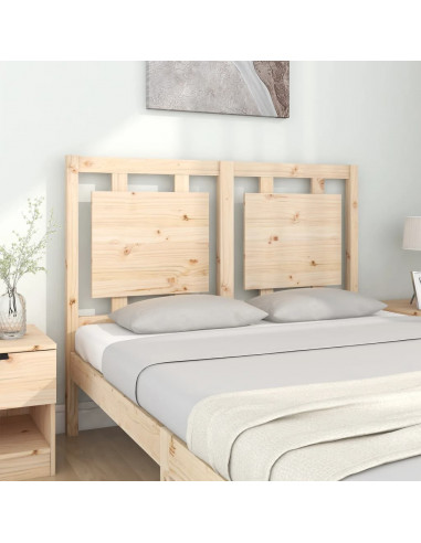 Testiera Letto 125,5x4x100 cm in Legno Massello di Pino