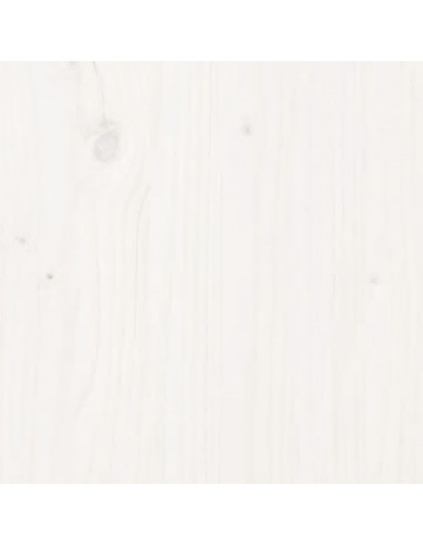 Testiera per Letto Bianca 125,5x4x100 cm Legno Massello di Pino