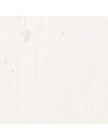 Testiera per Letto Bianca 125,5x4x100 cm Legno Massello di Pino