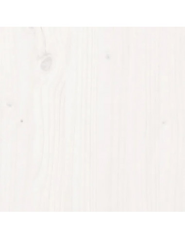 Testiera per Letto Bianca 145,5x4x100 cm Legno Massello di Pino