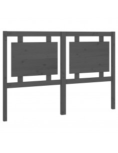 Testiera per Letto Grigia 145,5x4x100 cm Legno Massello di Pino 2