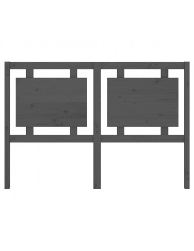 Testiera per Letto Grigia 145,5x4x100 cm Legno Massello di Pino