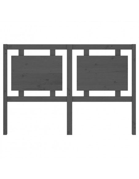 Testiera per Letto Grigia 145,5x4x100 cm Legno Massello di Pino