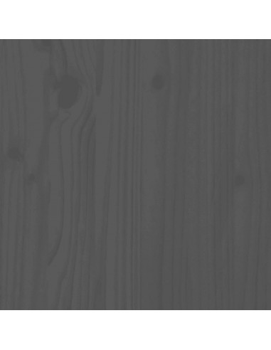 Testiera per Letto Grigia 145,5x4x100 cm Legno Massello di Pino