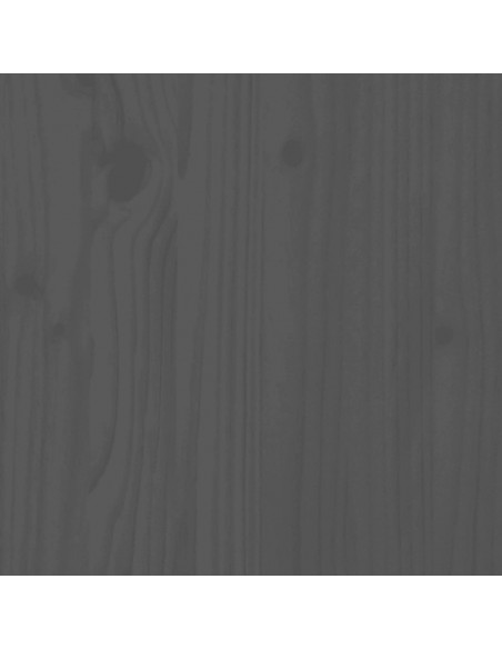 Testiera per Letto Grigia 145,5x4x100 cm Legno Massello di Pino