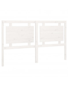 Testiera per Letto Bianca 165,5x4x100 cm Legno Massello di Pino 2