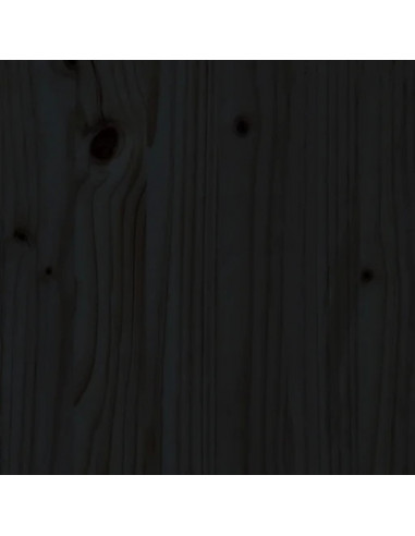 Testiera per Letto Nera 205,5x4x100cm in Legno Massello di Pino